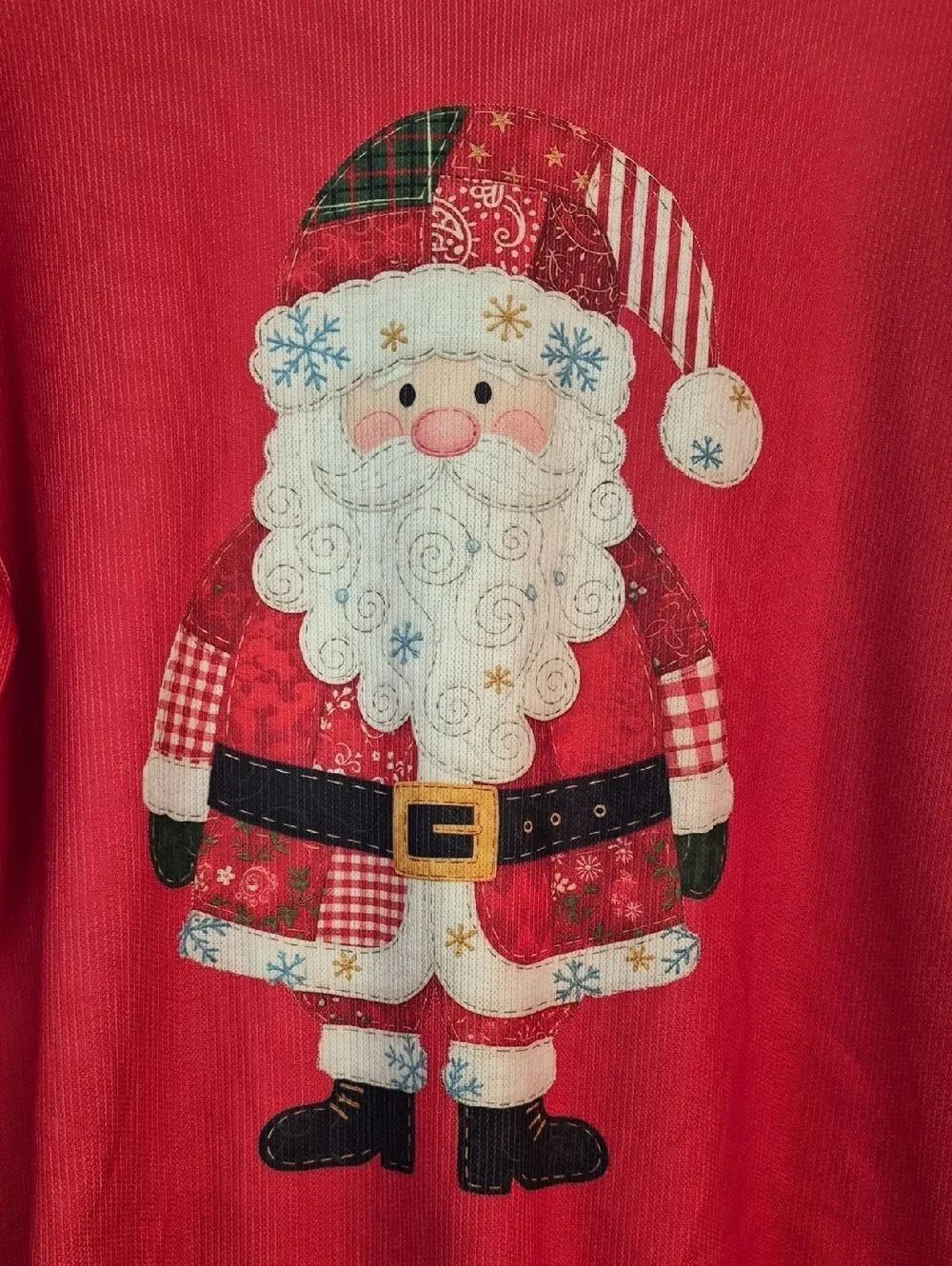Unbranded Oversized Bright Red Santa Claus Top Sz XXL - Picture 2 of 5